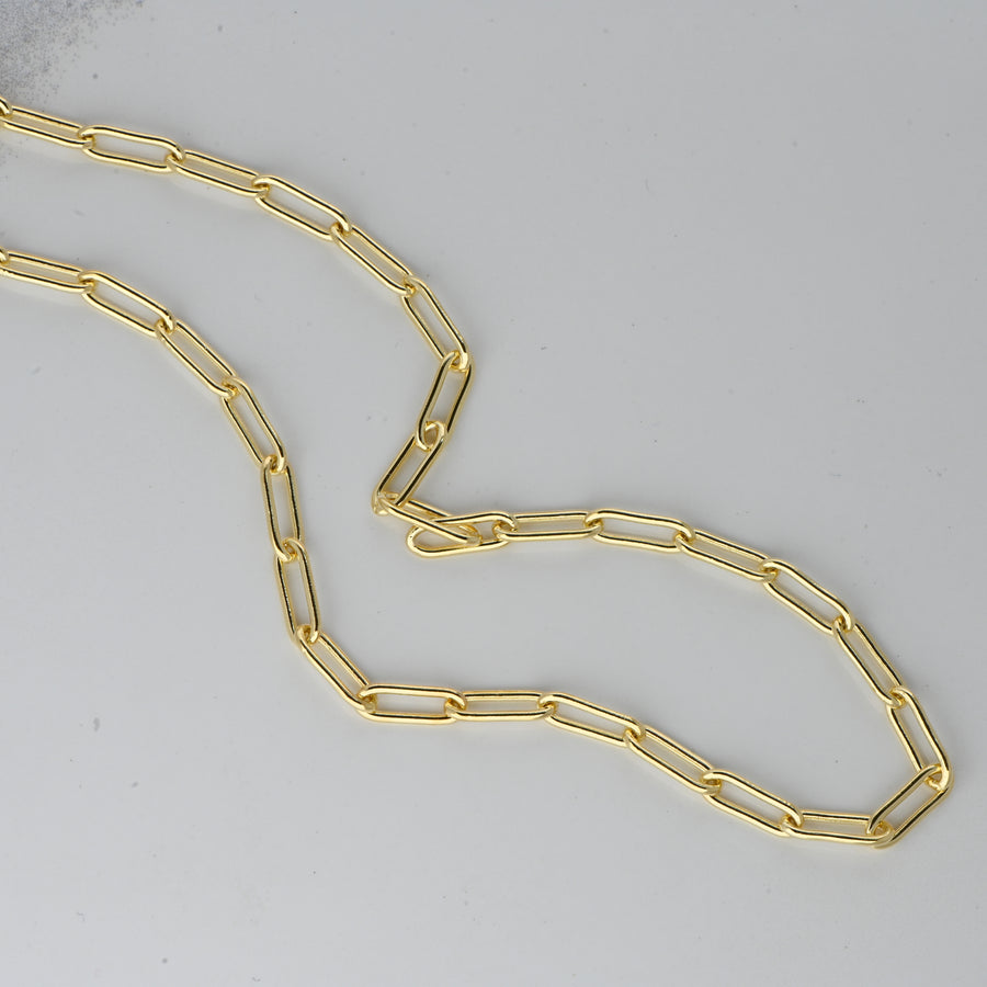 gold paperclip necklace