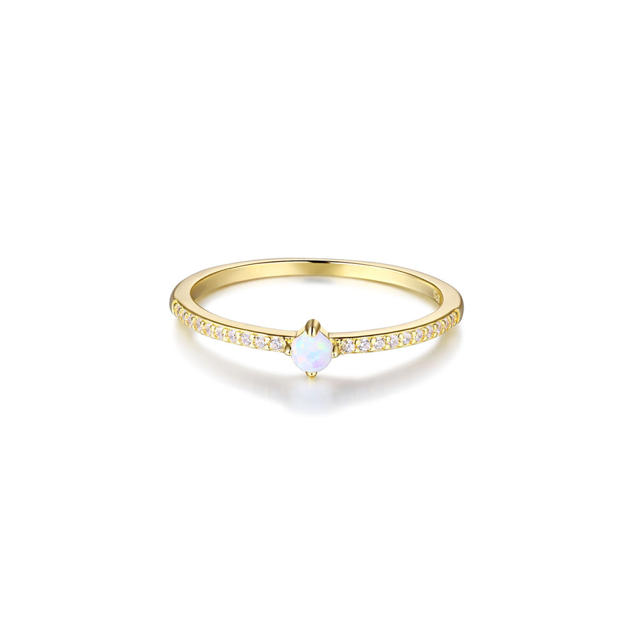 dainty opal stacking ring