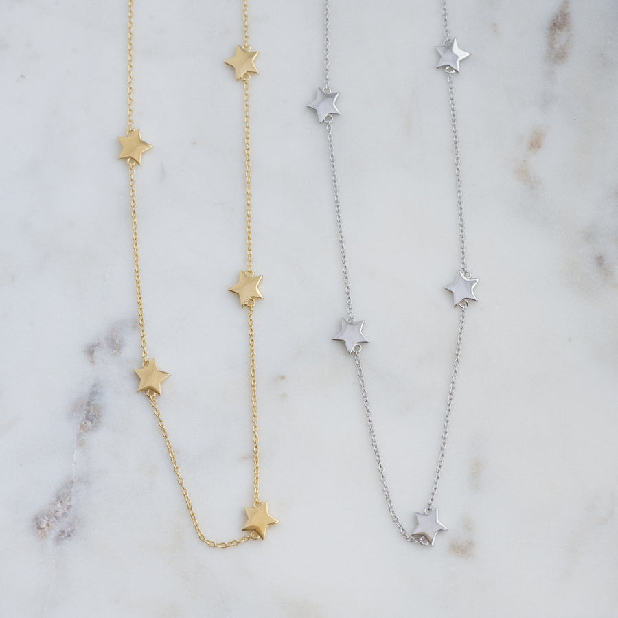 silver star necklace 