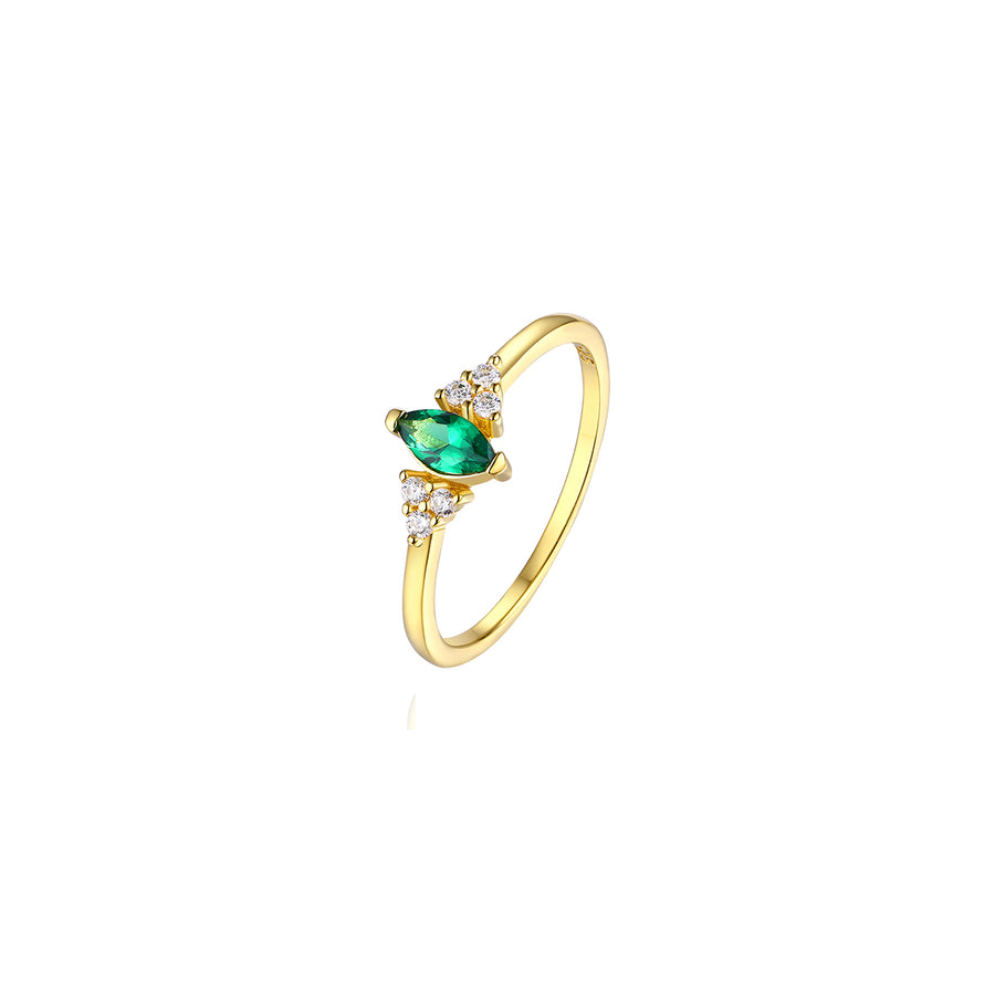 emerald marquise gold ring