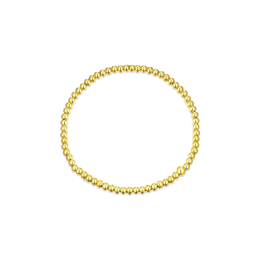 3mm gold beaded bracelet