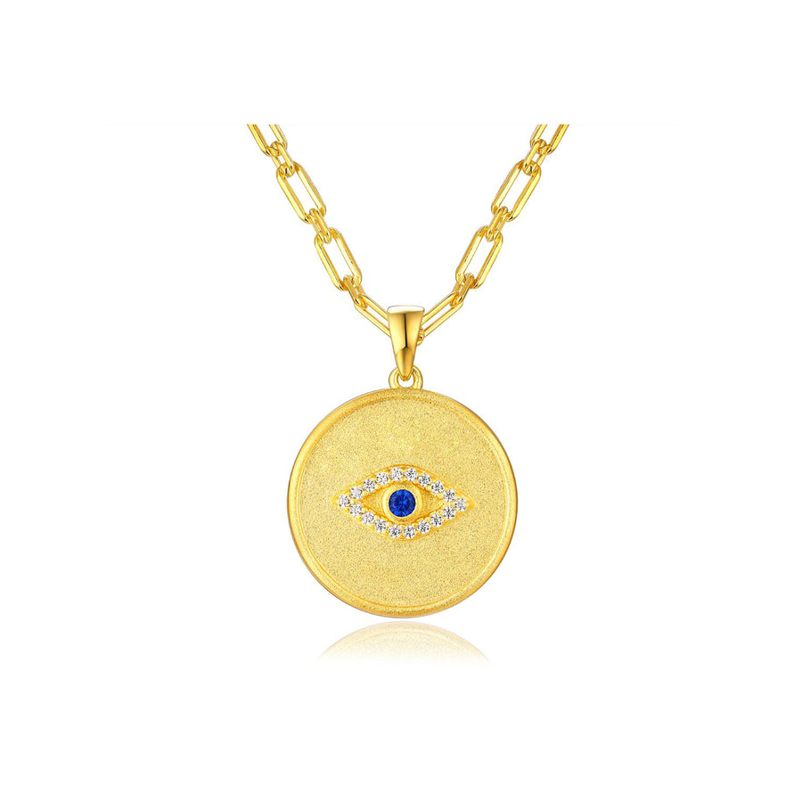 Gold Evil Eye Medallion