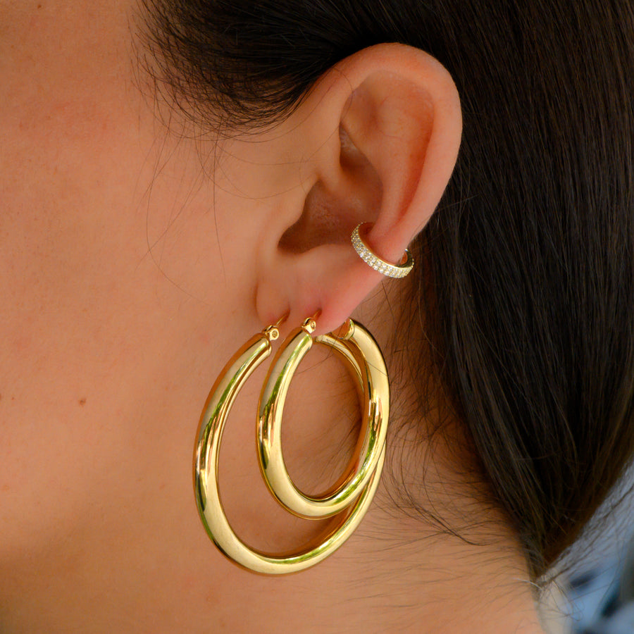 classic tube hoop earrings