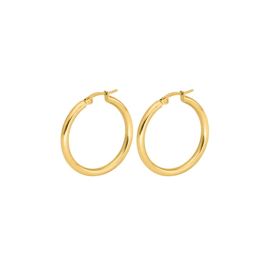 large gold tube hoops
