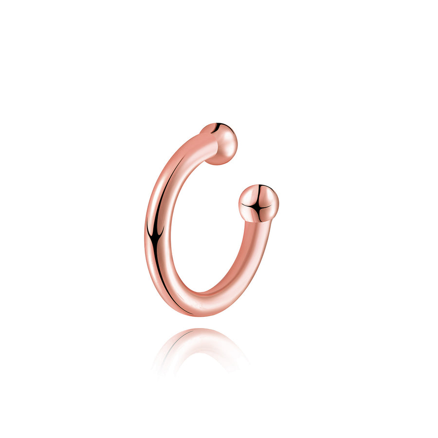 plain sterling silver gold plated rose gold ear cuff earrings