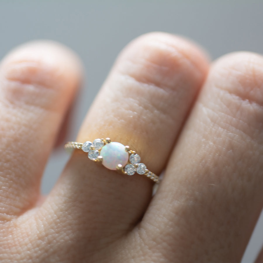 opal diamond ring