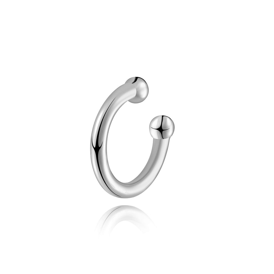 plain sterling silver 14k gold plated ear cuff