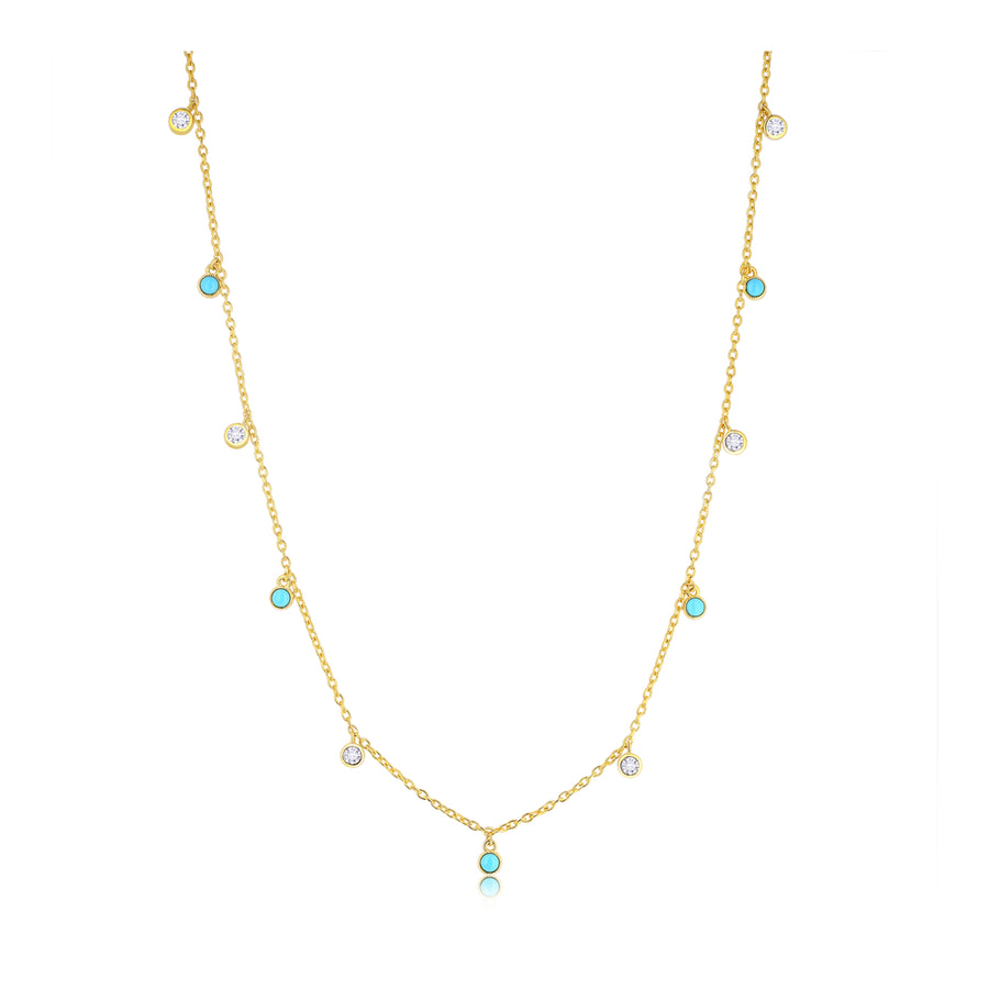 Turquoise Bezel Necklace