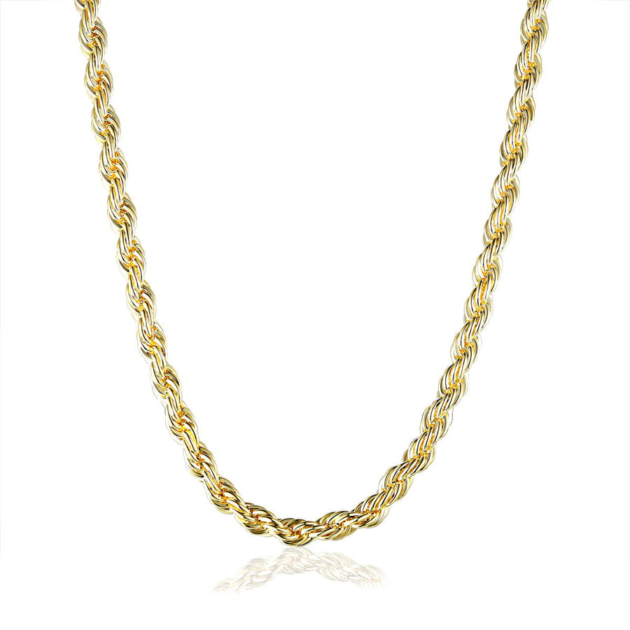 14k gold rope chain necklace