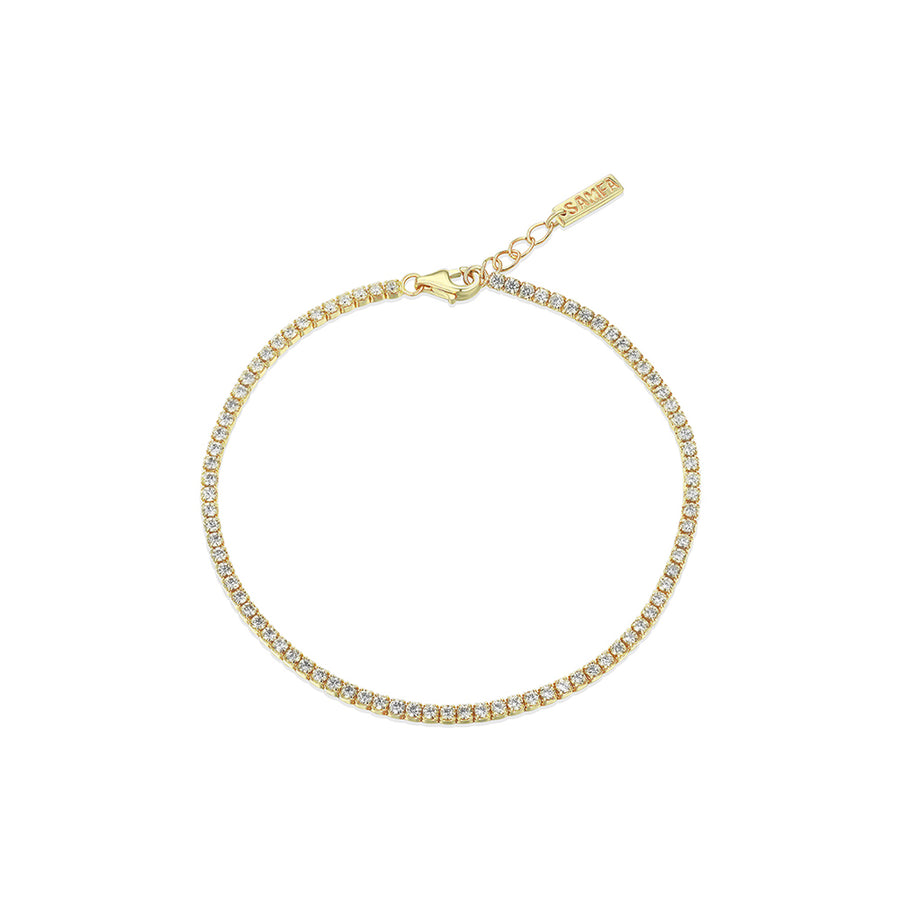 gold cz tennis bracelet