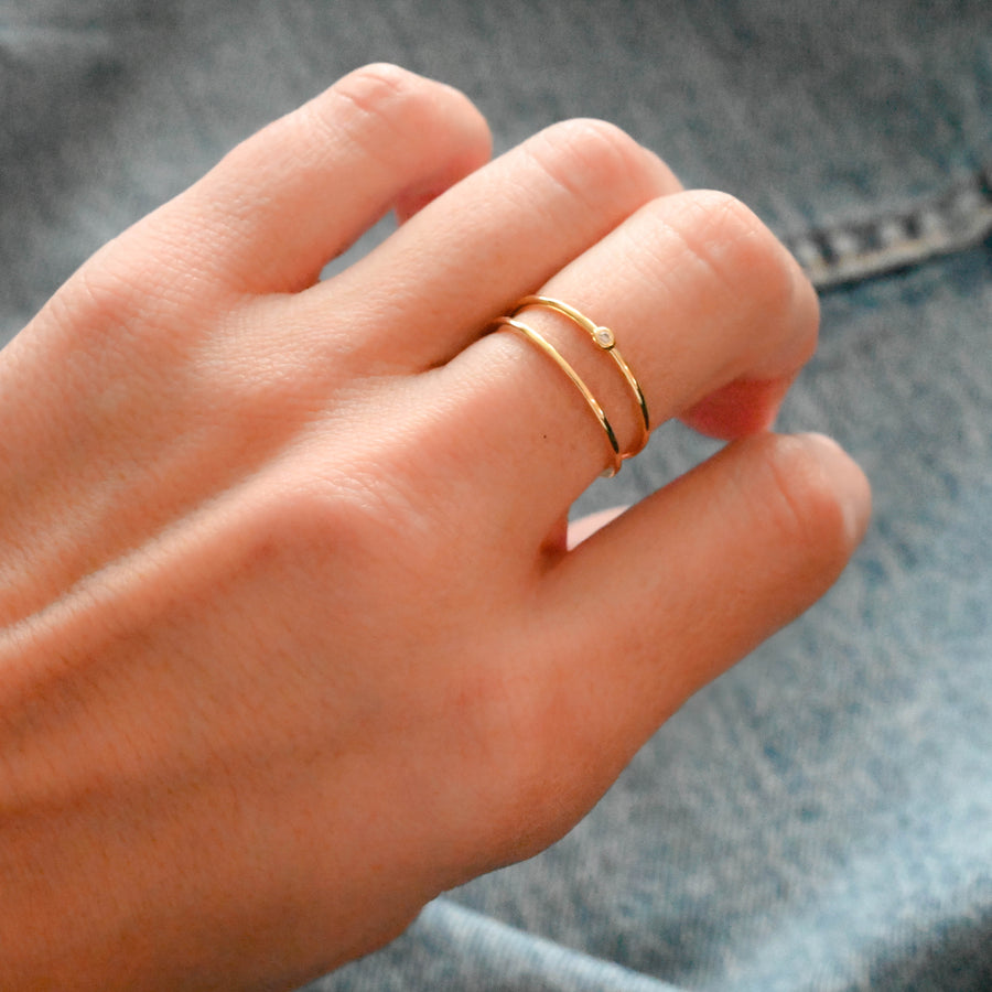 thin plain stacking ring