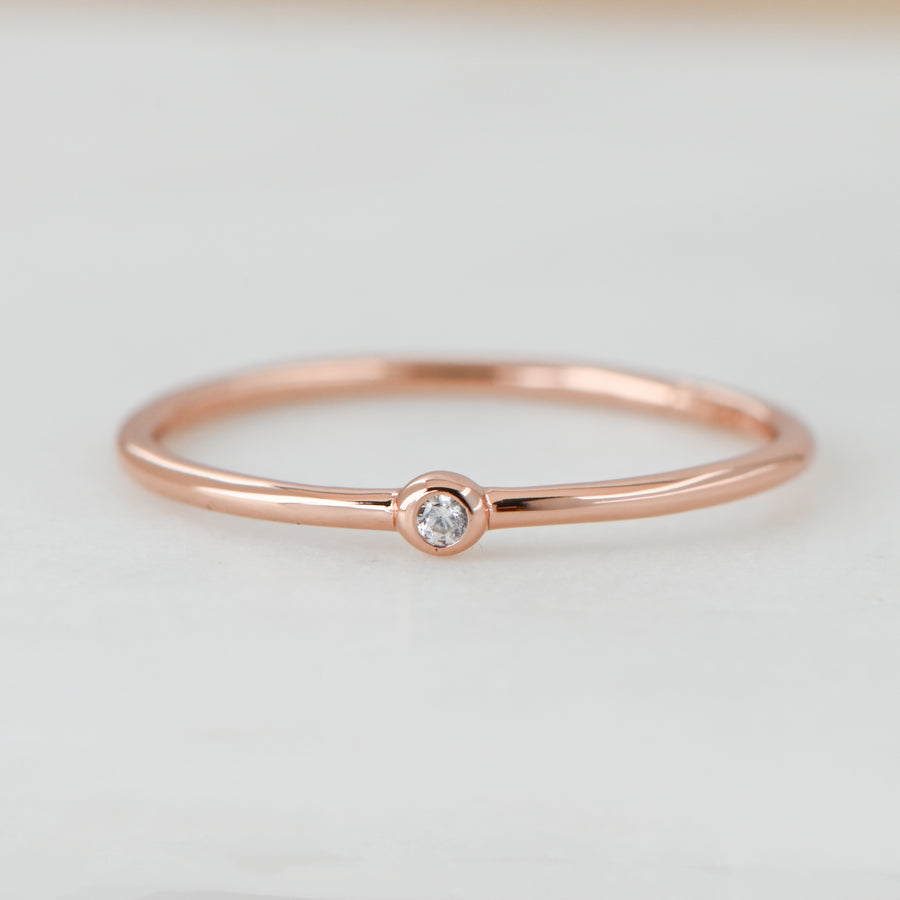 dainty thin rose gold ring