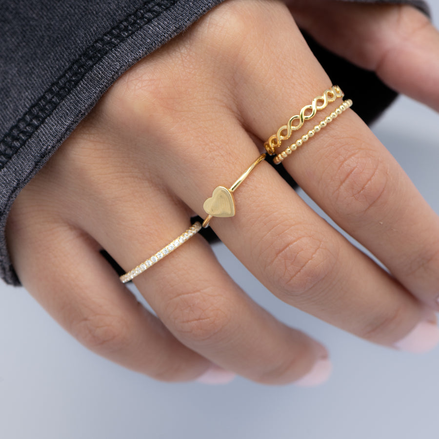 heart stacking ring