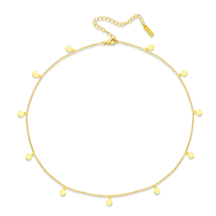 gold minimalist charm necklace