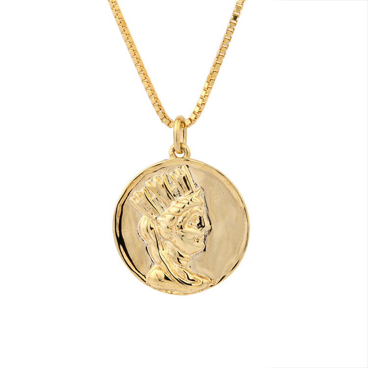 Tyche Coin Medallion Necklace