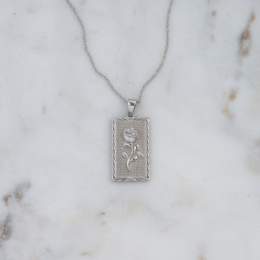 sterling silver medallion necklace