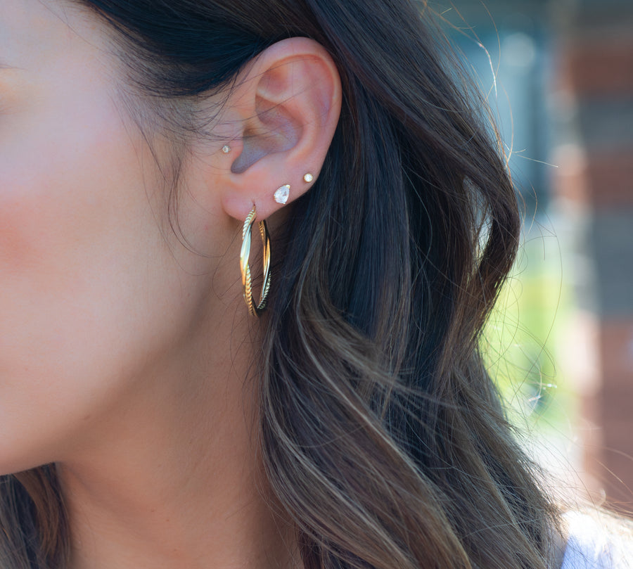 pear shaped stud earrings