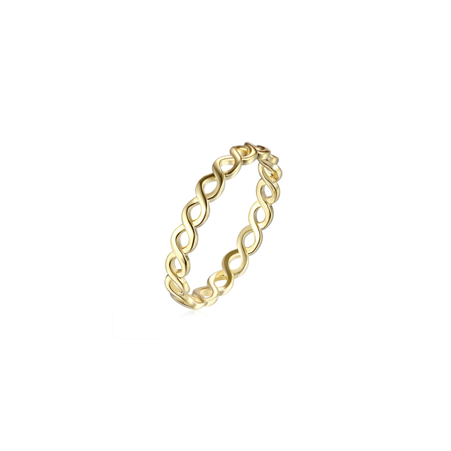 gold braided eternity ring