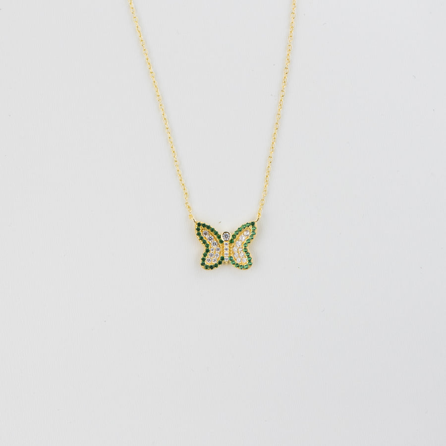 Emerald Butterfly Necklace
