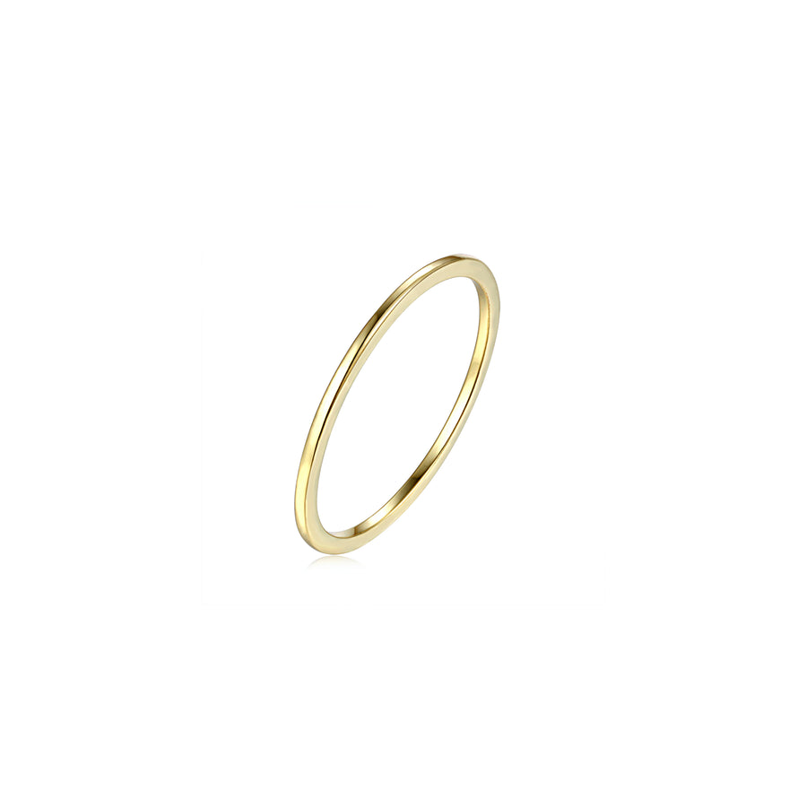 thin gold plain ring