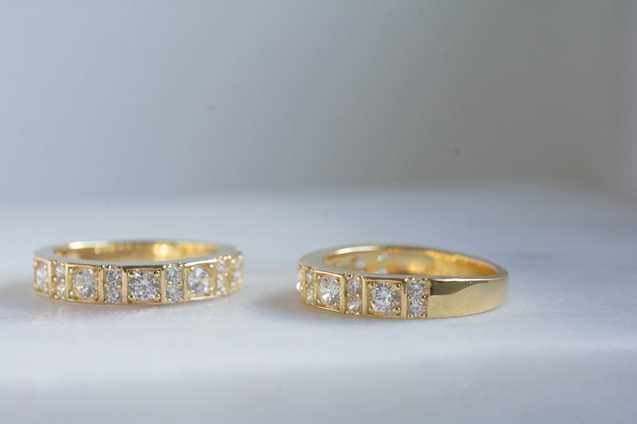 gold large diamond cz ring