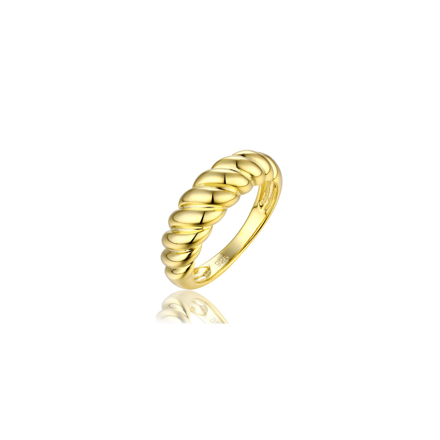 plain gold croissant ring