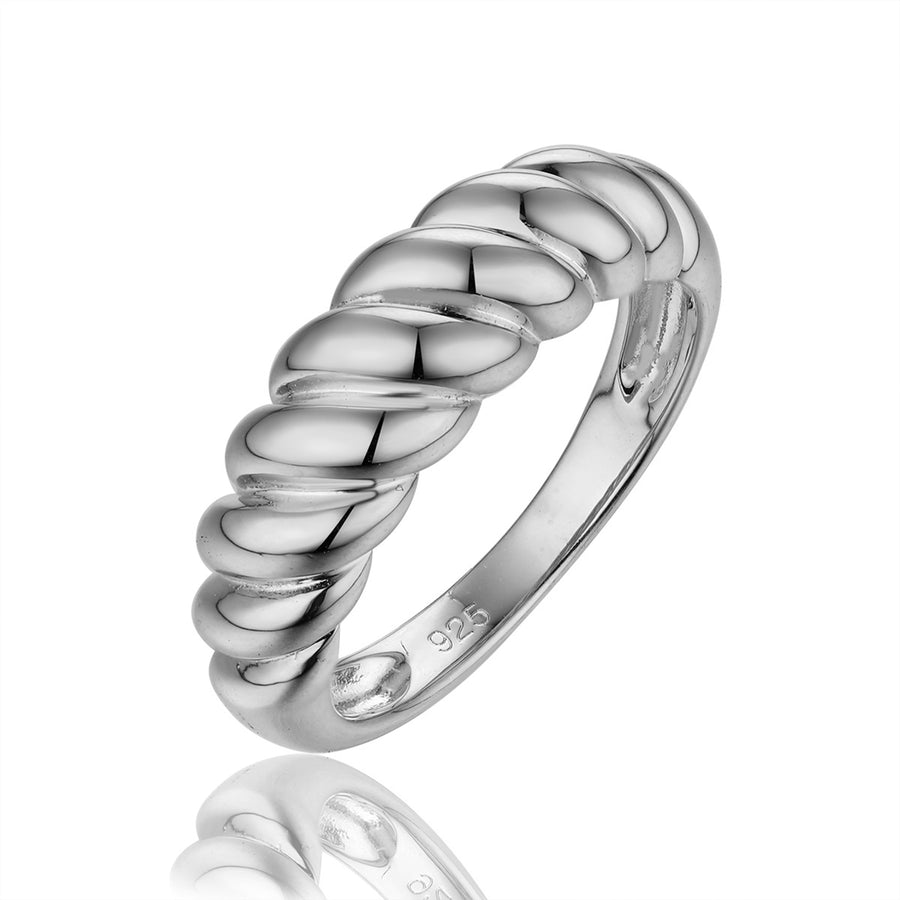 sterling silver croissant ring