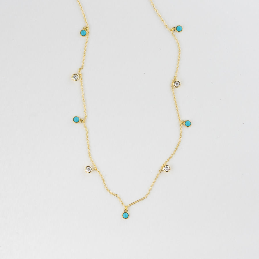 Turquoise Bezel Necklace